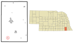 Gage County Nebraska Incorporated and Unincorporated areas Odell Highlighted